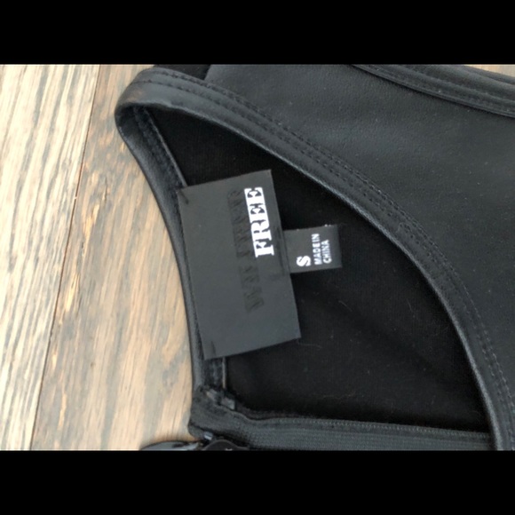 Aritzia Wilfred faux leather panel black dress - Picture 5 of 5